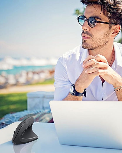 Lekvey Ergonomic Mouse, Vertical Wireless Mouse: Rechargeable Optical Carpal