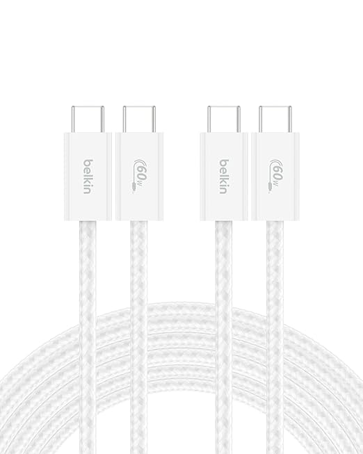 Belkin USB C to USB C Cable 2-Pack, 60W