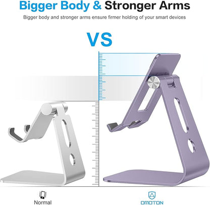 OMOTON Adjustable Tablet Stand for Desk, Upgraded Longer Arms for Greater