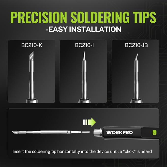 WORKPRO DC Soldering Iron Kit, Fast Heating Soldering Iron Pen