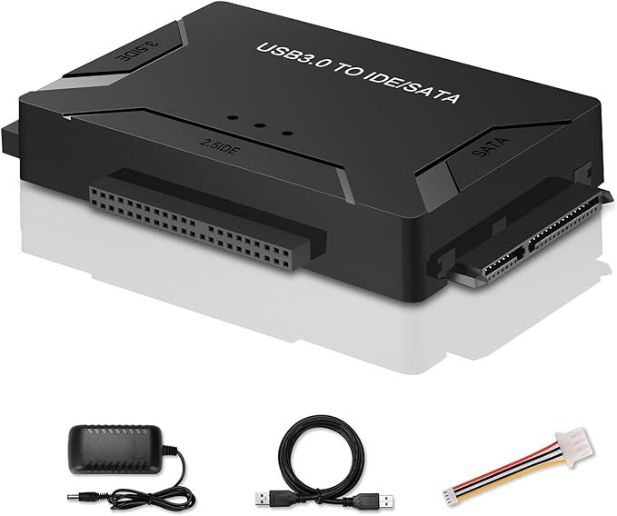 USB 3.0 to SATA IDE Adapter, Hard Drive Reader External Ultra Recovery