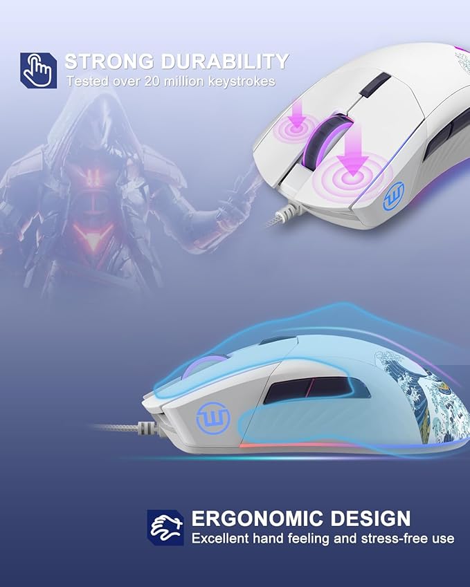 COSTOM Womier G705 USB Wired Gaming Mouse