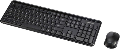 Amazon Basics 2.4GHz Wireless Keyboard and Mouse Combo, Quiet and Compact US