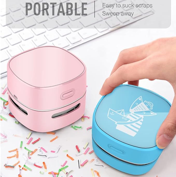 ODISTAR Desktop Vacuum Cleaner, Mini Table dust Sweeper Energy Saving, High