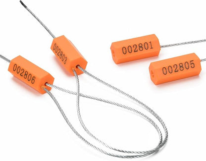 100PCS Steel Cable Seals Metal Security Seal Numbered Metal Truck Trailer Seals
