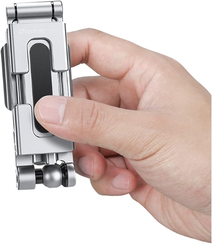 LEOFOTO PS-4 Silver Ultra Compact & Lightweight Smartphone Clamp / Holder /