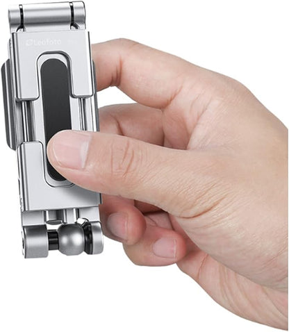 LEOFOTO PS-4 Silver Ultra Compact & Lightweight Smartphone Clamp / Holder /