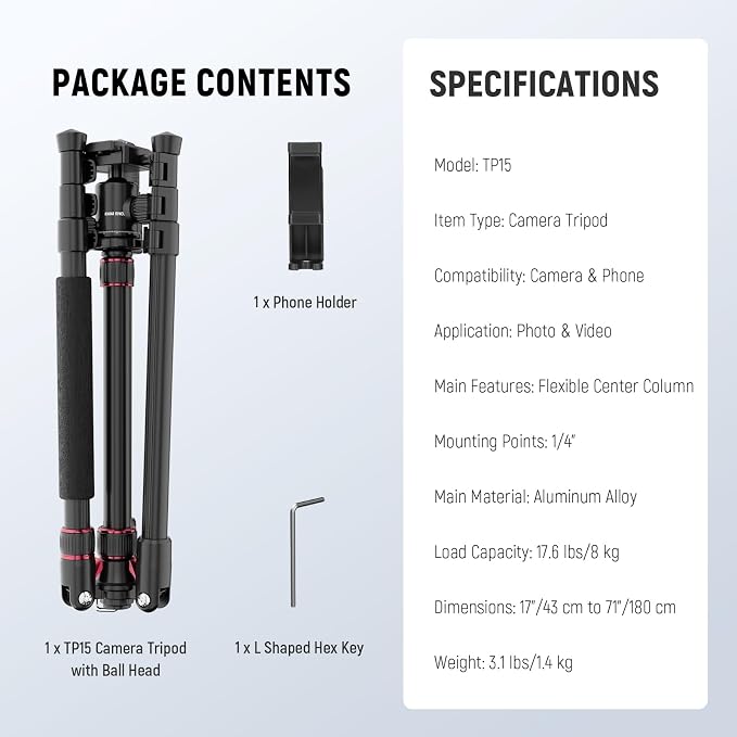 NEEWER Basics Camera Tripod Monopod