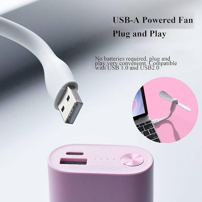 Mini USB Fan, Portable Pocket Fan USB-A Powered Little Cooler, Quiet Operation