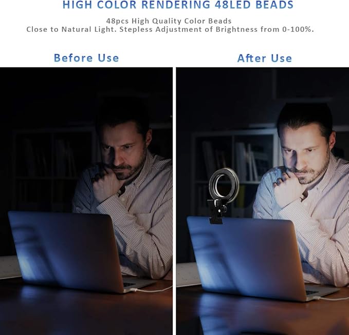 Video Conference Lighting Kit, Ring Light