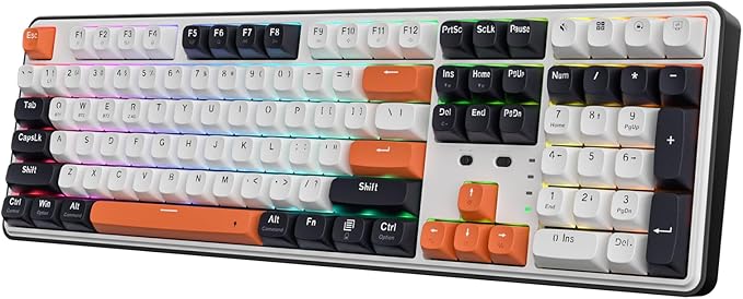 Redragon K689 PRO Wireless Gasket RGB Gaming Keyboard, 108 Keys Mechanical