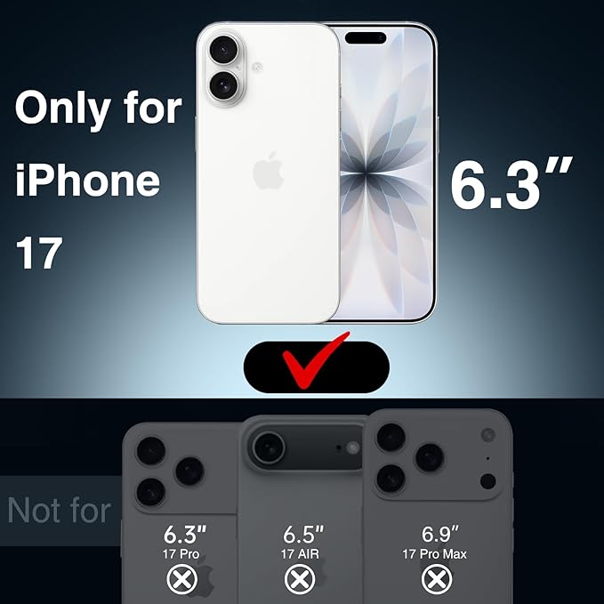 GIN FOXI Battery Case for iPhone 17, Charging Case Charger 8500mAh Ultra-Slim