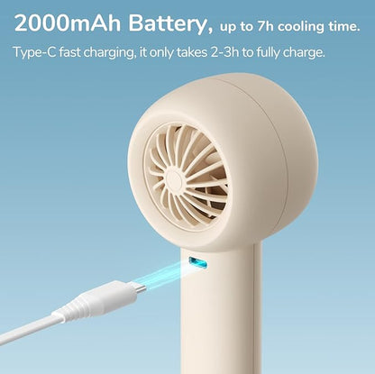 JISULIFE Mini Portable Fan-Bladeless Safe Design, Powerful Turbo Handheld Fan