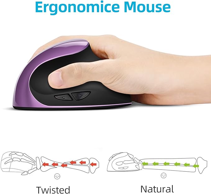 Ergonomic Mouse Wireless, Vertical Mouse Right Handed Small Mouse