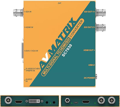 AVMATRIX SC7030 Multi-Signal Converter SDl/HDMl/DVI-I/VGA/CVBS/S-Video/YPbPr to
