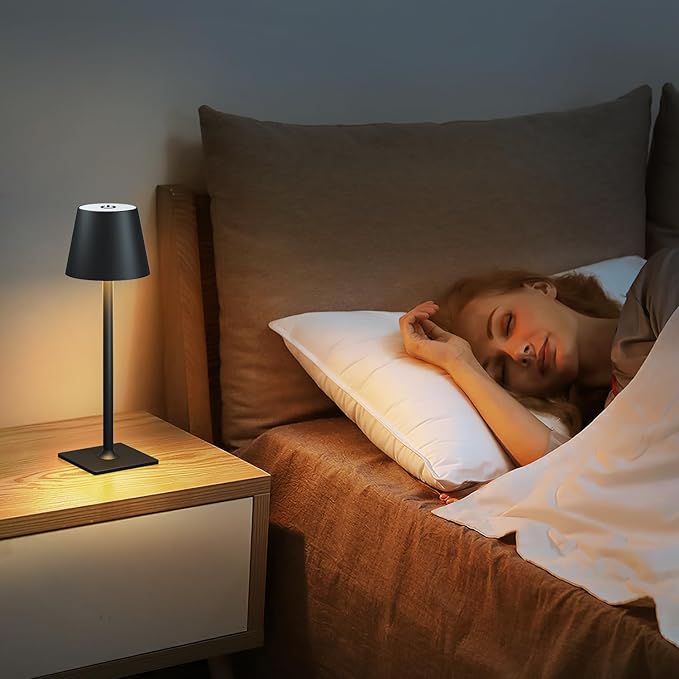 Cordless Table Lamp Rechargeable Lamps: 6000mAh Battery Operated Table Lamp
