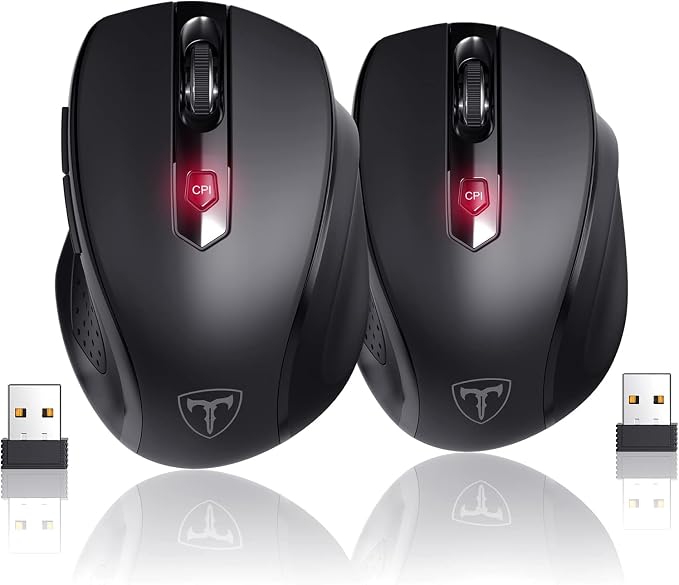 Wireless Mouse, D-09 Computer Mouse USB Cordless Mice