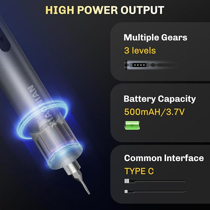 3.7V Precision Electric Screwdriver Set, 50 IN 1 Small Power Magnetic Storage