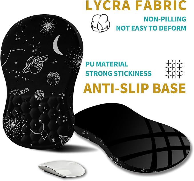 Hokafenle Ergonomic Mouse Pad Wrist Support, Wrist Rest Mousepad