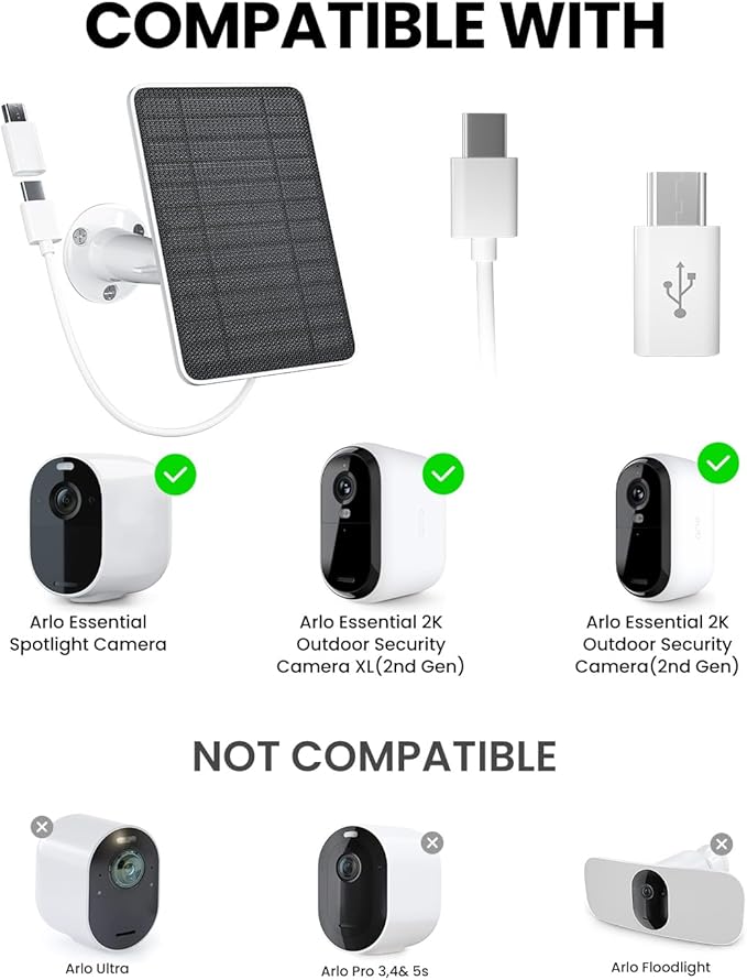 5W Solar Panel Charger Compatible