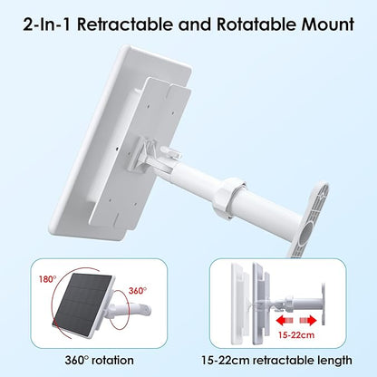 6W Solar Panel for Ring Spotlight Cam Battery & Stick Up Cam Battery,
