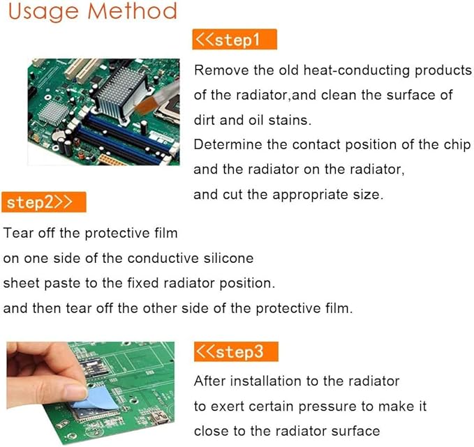 Highly Efficient 12 W/mK Thermal Pad, Heat & Temperature Resistant Silicone