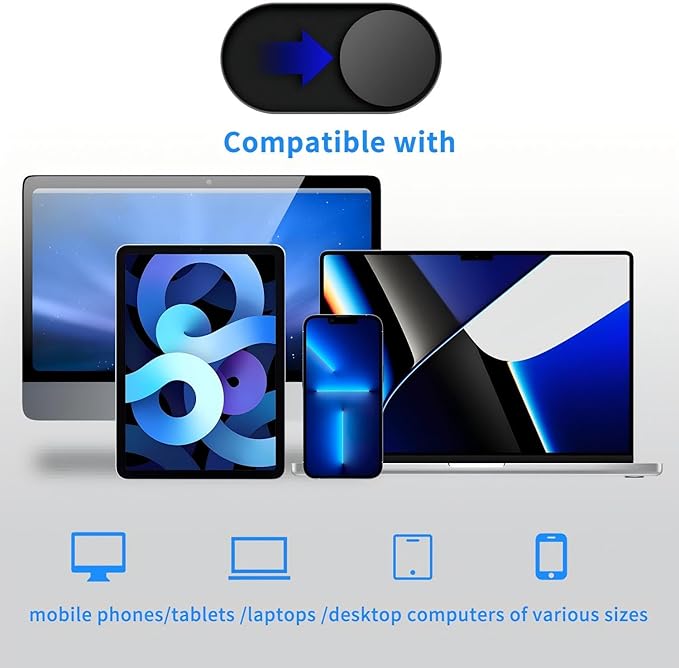 Metal Webcam Cover Slide, 0.022in Camera Cover