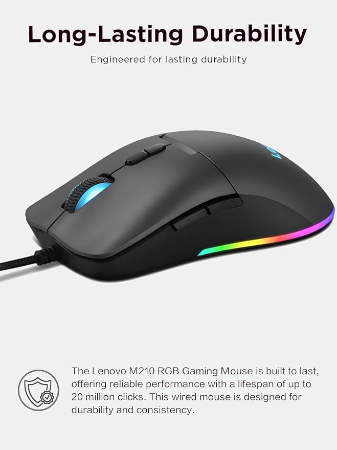 Lenovo M210 RGB Wired Gaming Mouse