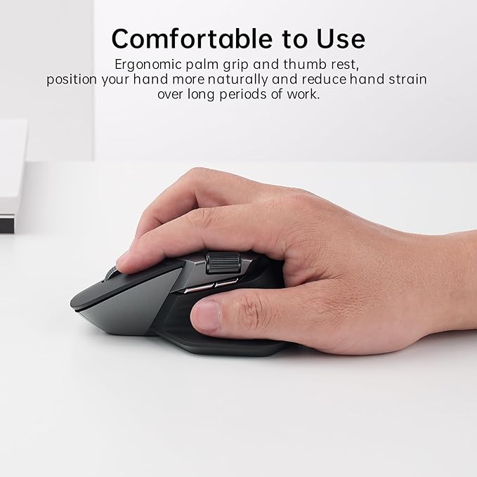 Rapoo MT760 Multi-Device Wireless Mouse, 11 Programmable Buttons, 4K DPI