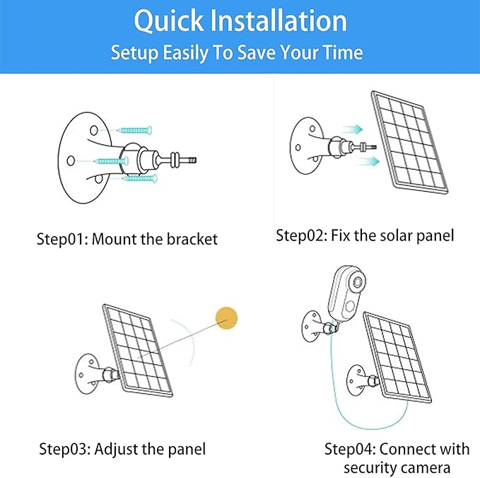 Upgrade 3 Pack 5W Solar Panel Charging Compatible