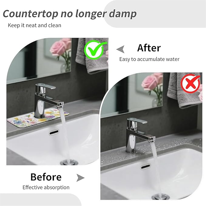Kitchen Sink Splash Guard，Spring-flowers