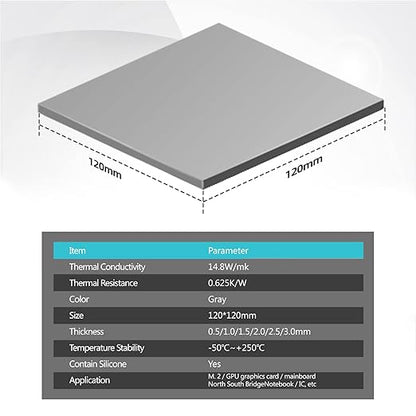 Silicone Thermal Pads 14.8 W/mK