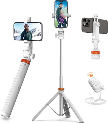 EUCOS 62" Tripod for iPhone, Sturdy Selfie Stick Tripod