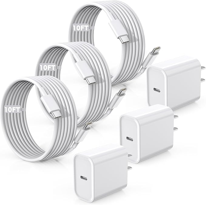Fast Charger for iPhone 16/15 Charger, 10FT Extra Long Fast Charging 3Pack