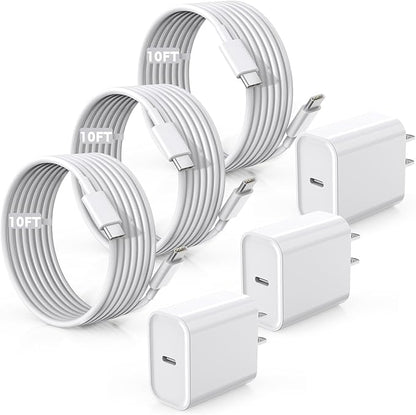 Fast Charger for iPhone 16/15 Charger, 10FT Extra Long Fast Charging 3Pack
