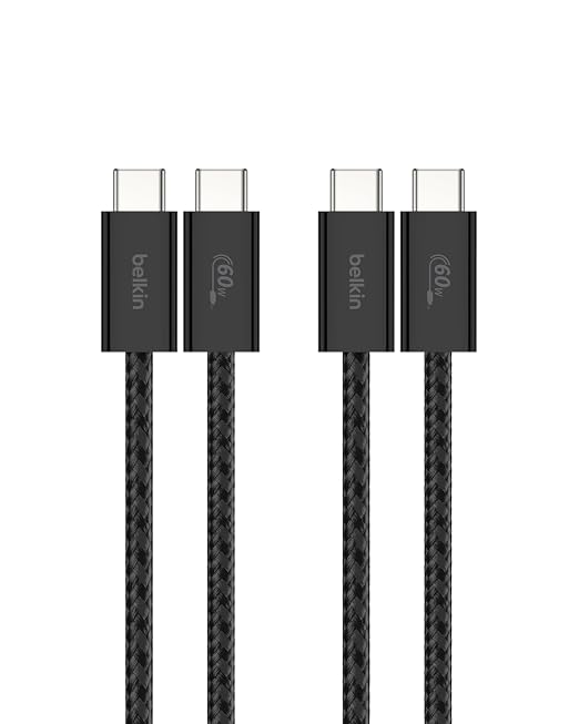 Belkin USB C to USB C Cable 2-Pack, 60W