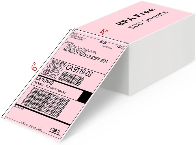 JADENS 4X6 Thermal Direct Shipping Label Compatible