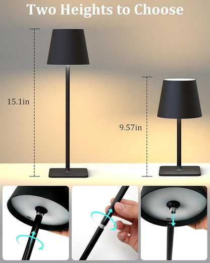 Cordless Table Lamp Rechargeable Lamps: 6000mAh Battery Operated Table Lamp