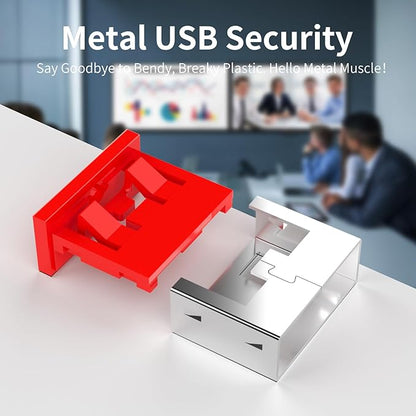 100PCS USB Metal Port Lock Blocker