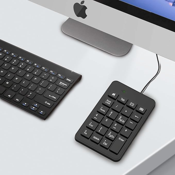 Wired Number Pad, USB Numpad 23 Key Numeric Keypad Financial Accounting