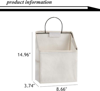 Wall-Hanging Storage Bags, Desktop Organizer Basket Cotton Linen Hanging