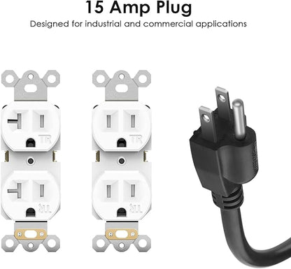 JUNNUJ 20 Amp Power Strip Surge Protector 4800J, Heavy Duty 8 Outlet Metal