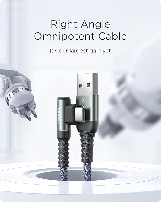 16.5FT USB C Fast Charging Cable 3.1A Fast Charge, Right Angle AINOPE USB C