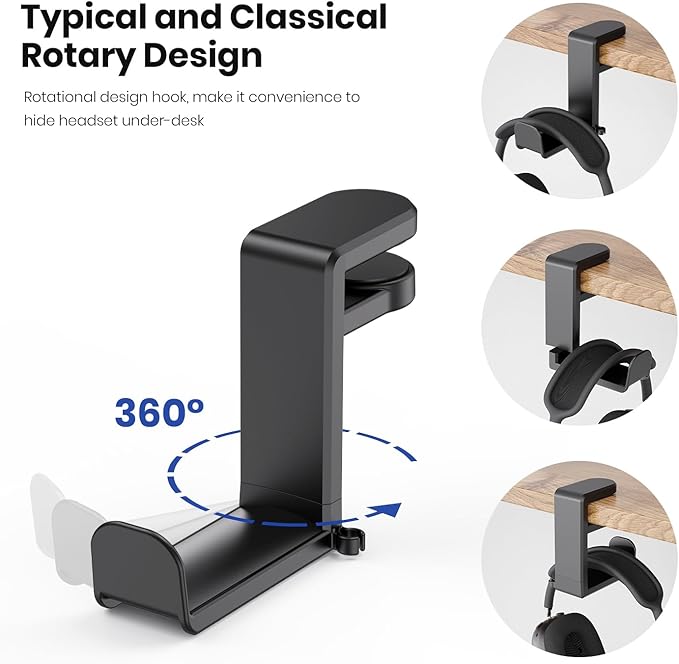 EURPMASK Rotating Headphone Stand