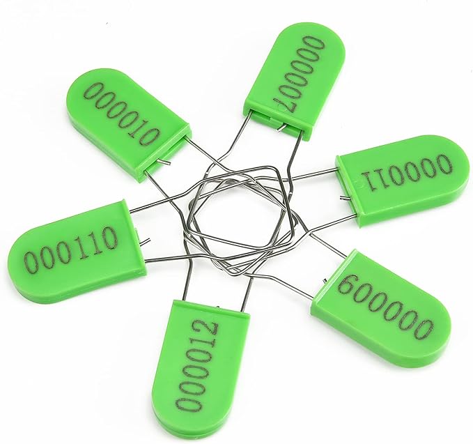 500PCS Plastic Padlock Security Seals Metal Wire Padlocks Electric Meter