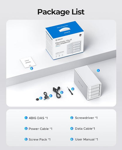 ORICO 4Bay RAID External Hard Drive Enclosure USB3.0