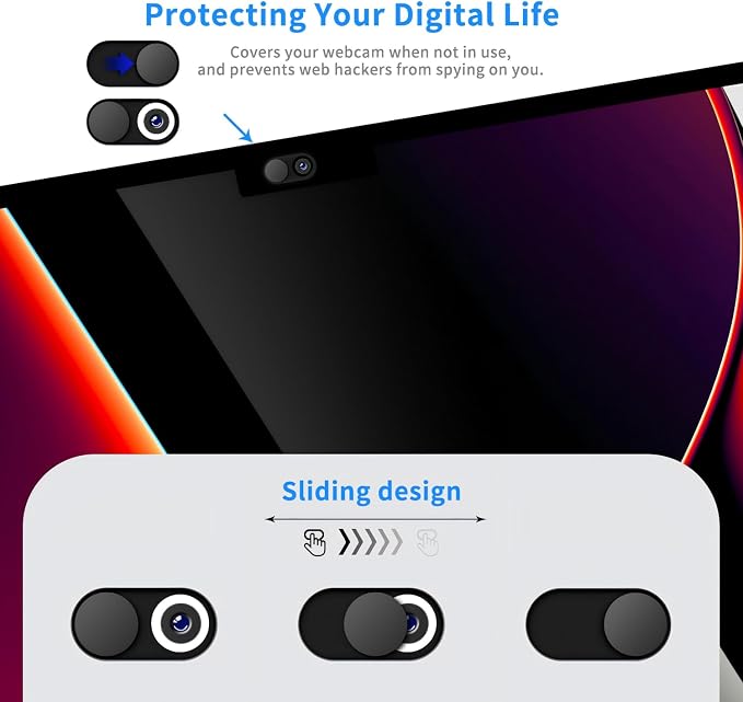 Metal Webcam Cover Slide, 0.022in Camera Cover