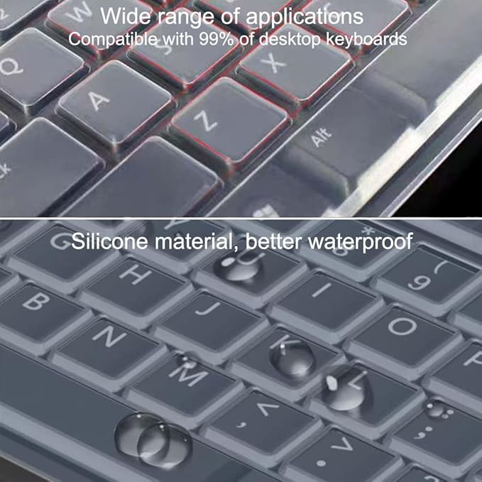 Ultra Thin Desktop PC Silicone Clear Keyboard Cover Skin Protector