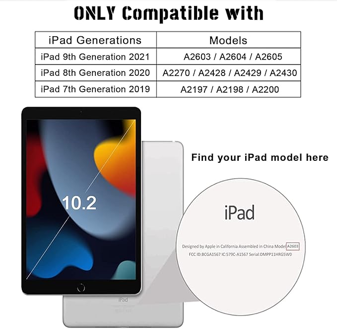 Rantice iPad 9th Generation Case, iPad 8th Generation Case, iPad 7th Generation