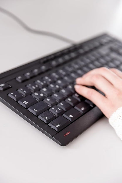 Cherry Stream Keyboard TKL Wired USB Keyboard TenKeyLess Compact Version